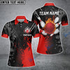 BlueJose Personalized Name Paint Fire Bowling And Pins Multicolor 3D Women Shirt