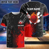 BlueJose Personalized Name Paint Fire Bowling And Pins Multicolor 3D Shirt