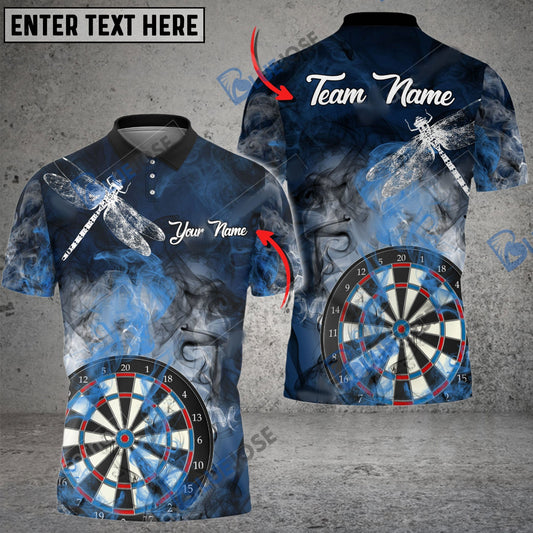 BlueJose Darts Smoke Dragonfly Personalized Name, Team Name Shirt (5 Colors)