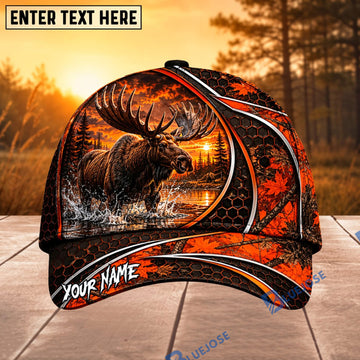 BlueJose Moose Hunting Camo Target Personalized 3D Cap