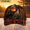 BlueJose Hunting Orange Black Hunter Personalized 3D Cap
