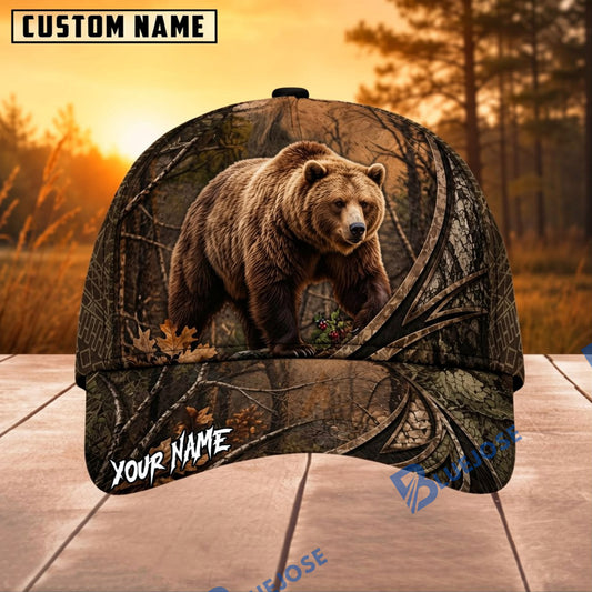 BlueJose Hunting Woodland Portrait Personalized 3D Cap (9 animals)