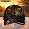 BlueJose Hunting Orange Stripe Skull Archer and Deer Sunset Design Personalized 3D Cap