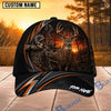 BlueJose Hunting Orange Stripe Skull Archer and Deer Sunset Design Personalized 3D Cap