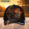 BlueJose Hunting Orange Stripe Skull Archer and Deer Sunset Design Personalized 3D Cap