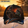 BlueJose Hunting Orange Stripe Skull Archer and Deer Sunset Design Personalized 3D Cap