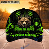 BlueJose Hunting Green Black Born To Hunt Personalized 3D Cap