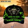 BlueJose Hunting Green Black Born To Hunt Personalized 3D Cap
