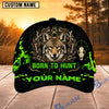 BlueJose Hunting Green Black Born To Hunt Personalized 3D Cap
