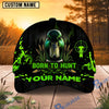 BlueJose Hunting Green Black Born To Hunt Personalized 3D Cap