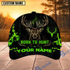 BlueJose Hunting Green Black Born To Hunt Personalized 3D Cap