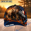 BlueJose Hunting American Flag Sunset Rifle Personalized 3D Cap