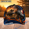 BlueJose Hunting American Flag Sunset Rifle Personalized 3D Cap