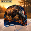 BlueJose Hunting American Flag Sunset Rifle Personalized 3D Cap