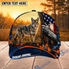 BlueJose Hunting American Flag Sunset Rifle Personalized 3D Cap