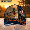 BlueJose Hunting American Flag Sunset Rifle Personalized 3D Cap