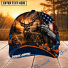 BlueJose Hunting American Flag Sunset Rifle Personalized 3D Cap