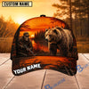 BlueJose Hunting Skull Hunter Orange Sunset Personalized 3D Cap (12 animals)