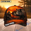 BlueJose Hunting Skull Hunter Orange Sunset Personalized 3D Cap (12 animals)