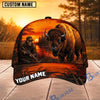 BlueJose Hunting Skull Hunter Orange Sunset Personalized 3D Cap (12 animals)