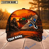 BlueJose Hunting Skull Hunter Orange Sunset Personalized 3D Cap (12 animals)