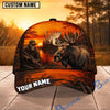 BlueJose Hunting Skull Hunter Orange Sunset Personalized 3D Cap (12 animals)