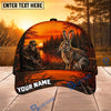 BlueJose Hunting Skull Hunter Orange Sunset Personalized 3D Cap (12 animals)