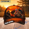 BlueJose Hunting Skull Hunter Orange Sunset Personalized 3D Cap (12 animals)