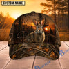 BlueJose Hunting Sunset Target Woodland Camo Personalized 3D Cap (12 animals)
