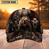 BlueJose Hunting Skull Bowhunter Red Stripe Camo Personalized 3D Cap (12 Caps)