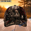 BlueJose Hunting Skull Bowhunter Red Stripe Camo Personalized 3D Cap (12 Caps)