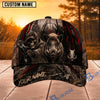 BlueJose Hunting Skull Bowhunter Red Stripe Camo Personalized 3D Cap (12 animals)