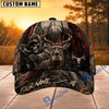 BlueJose Hunting Skull Bowhunter Red Stripe Camo Personalized 3D Cap (12 Caps)