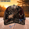 BlueJose Hunting Skull Bowhunter Red Stripe Camo Personalized 3D Cap (12 animals)