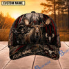 BlueJose Hunting Skull Bowhunter Red Stripe Camo Personalized 3D Cap (12 animals)