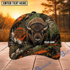 BlueJose Hunting Orange Green Splash Forest Personalized 3D Cap
