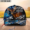 BlueJose Deer Hunting Honeycomb Mesh Grey Stripe Camo Custom Name 3D Cap (5 Colors)