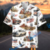 Bluejose American Road Trip Car Hawaiian Shirt