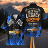 Bluejose Personalized Car "Keep the Legacy Burning" Hot Rod Hawaiian Shirt