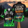 Bluejose Personalized Car "Keep the Legacy Burning" Hot Rod Hawaiian Shirt