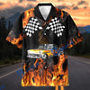 Bluejose Personalized Car "Keep the Legacy Burning" Hot Rod Hawaiian Shirt