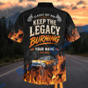 Bluejose Personalized Car "Keep the Legacy Burning" Hot Rod Hawaiian Shirt