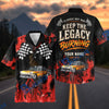 Bluejose Personalized Car "Keep the Legacy Burning" Hot Rod Hawaiian Shirt