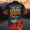 Bluejose Personalized Car "Keep the Legacy Burning" Hot Rod Hawaiian Shirt
