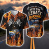 Bluejose ''Keep The Legacy Burning'' Hot Rod Car 3D Baseball Jersey