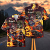 BlueJose Hot Rod Flames All-Over Print Hawaiian Shirt
