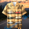 Bluejose European Classic Cars Vintage - Personalized Name Car Hawaiian Shirt