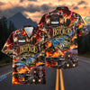 Bluejose Hot Rod Fire Flame Hawaiian Shirt