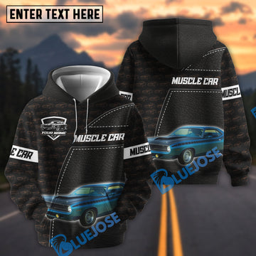 Bluejose Personalized Car 1970 Plymouth 'Cuda Hoodie – Vintage Mopar Car Enthusiast Apparel