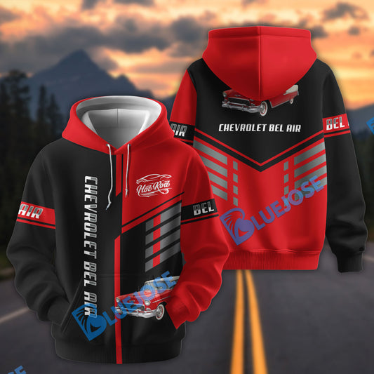 Bluejose Personalized Car 1957 Chevrolet Bel Air Retro Hoodie